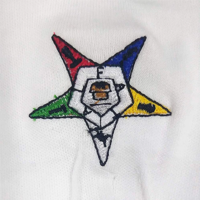 Custom Made Embroidery Logo Masonic Cotton Cheap high quality Gloves