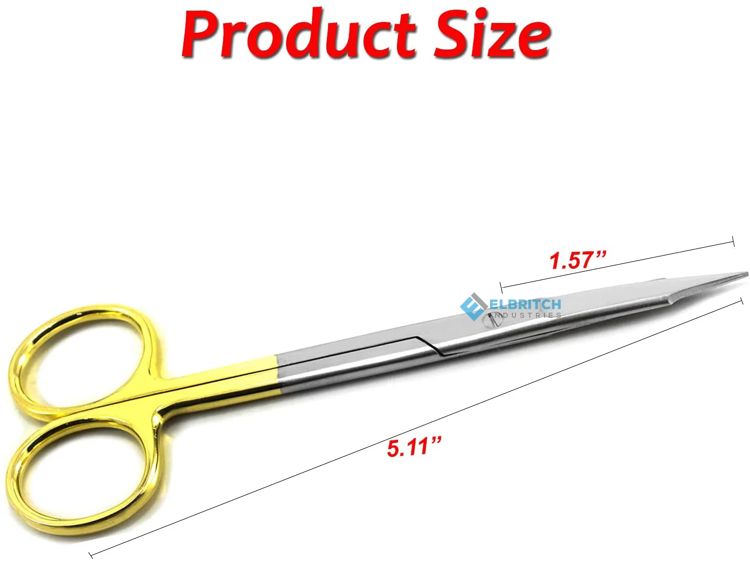 Strong Goldman Fox Scissors Straight TC Super-Cut Sharp Blade 13cm With Golden Handle