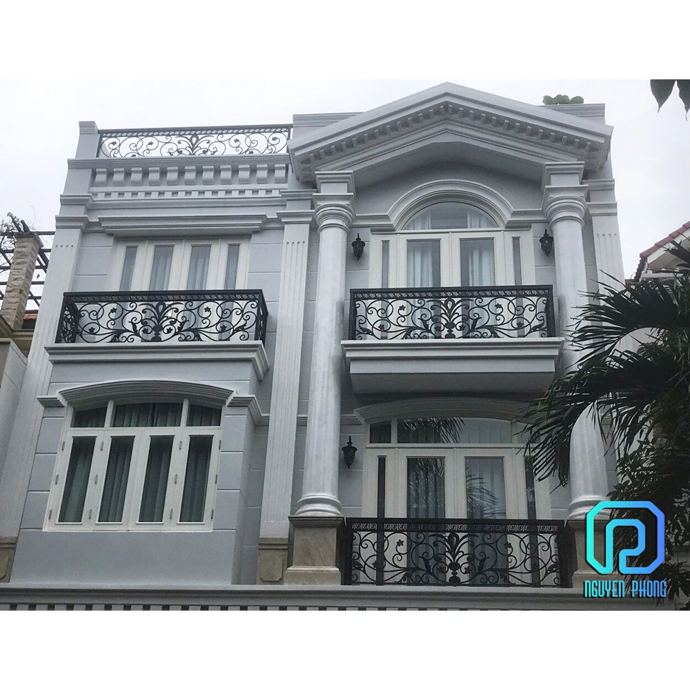 Лидер продаж от производителя современный кованый железный гриль балконные перила