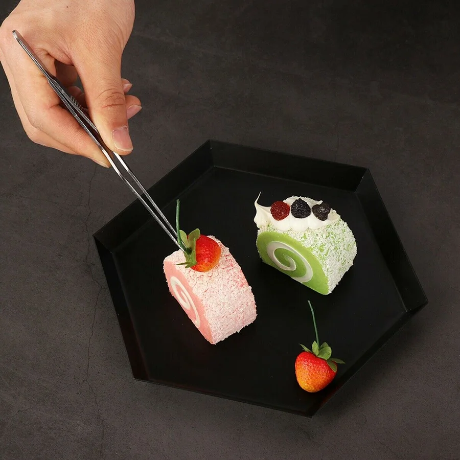 Stainless Steel Long Food Tongs Straight Tweezers Kitchen Tool BBQ BBQ Tweezers Food Barbecue Tongs Steel Plating Clip kitchen