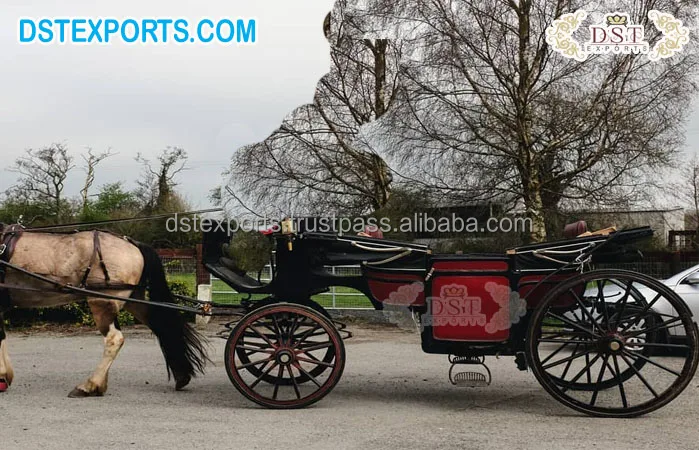 White Horse Drawn Luxury Limousine Carriage Stylish Touring Purpose Limousine Horse Carriage Horse Drawn VIP Carriage