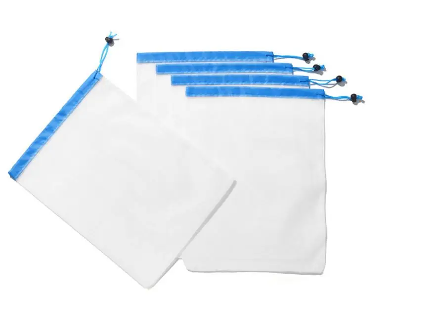 Drawstring Environmentalsmall mesh laundry bag,reusable produce bags organic cotton washable mesh bags for grocery shopping