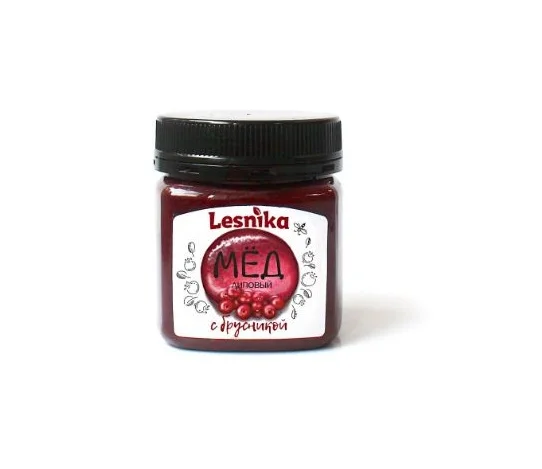 
 250 g Russian Creamed Linden with Berries Selected Red Dry Cowberry Honey  