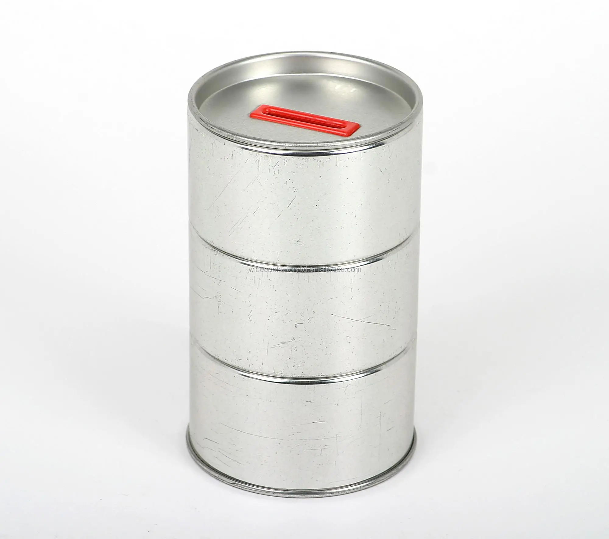 
Round Coin Bank Aluminium Metal Tin Box Can for stationery and toys 