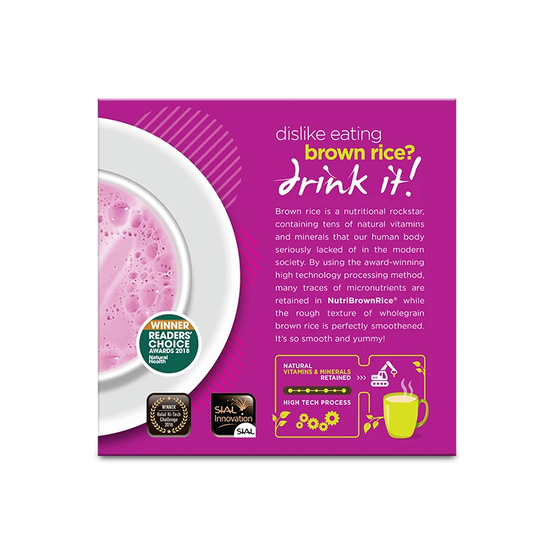 NutriBrownRice Purple Sweet Potato with Prebiotic Brown Rice Instant Beverage Diabetic Friendly