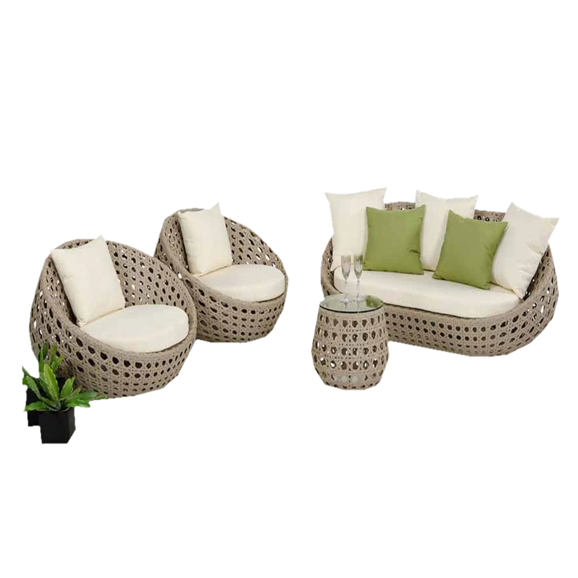 top quality outdoor sofa set aluminium frame square rattan sofa set luxury 5 person rattan weaving outdoor sofa set