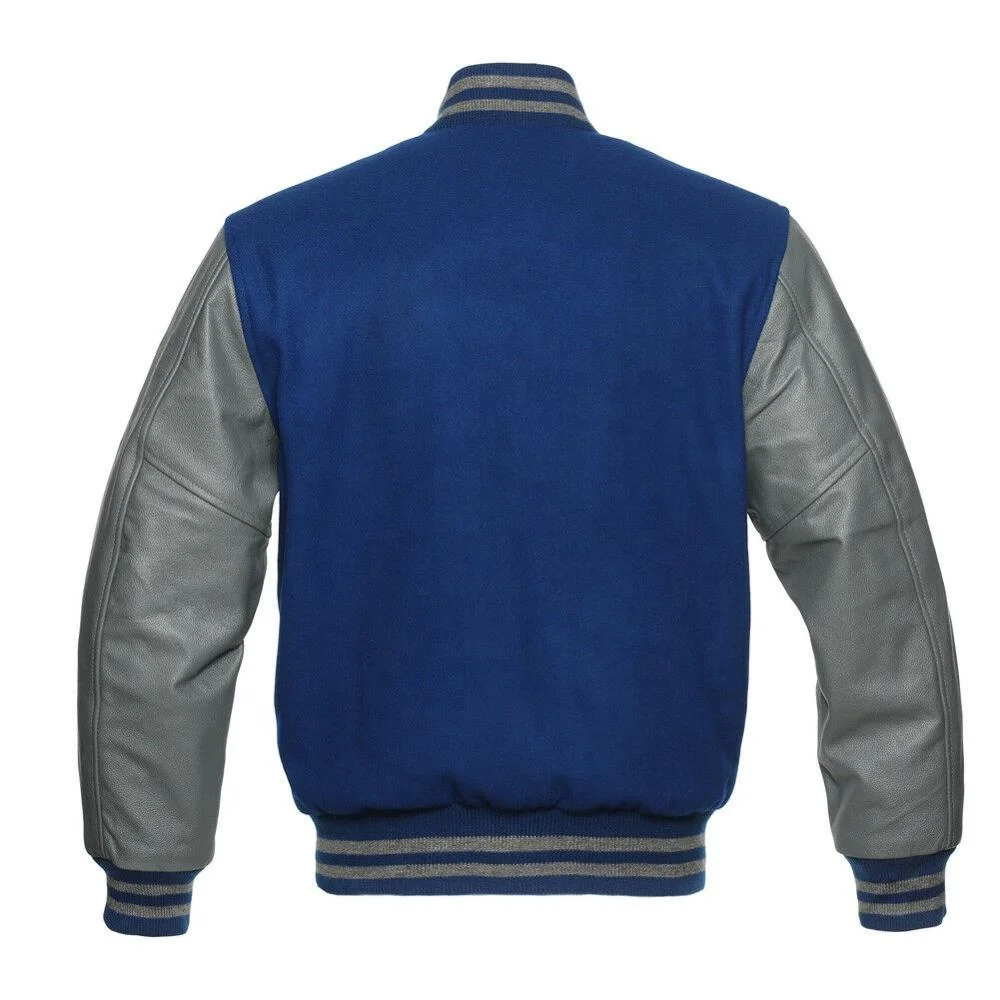 Custom chenille embroidery leather sleeve baseball letterman varsity jacket for men varsity jacket leather sleeves