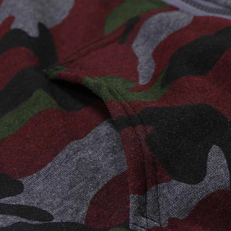  Изготовление на заказ камуфляжной расцветки с аппликацией в виде акулы челюсти Мужская рубашка молнии капюшоном куртки