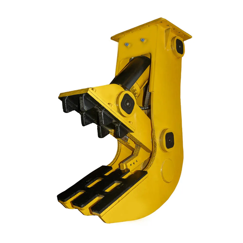 Quality hydraulic concrete pulverizer attachment for excavators, crushing of reinforced concrete blocks, panels, walls, pile cut