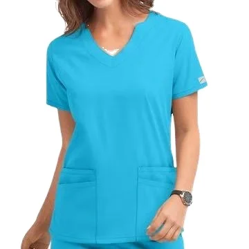 V- neck Wholesale Factory OEM Skin-friendly Slim Easy-care  Women Nurse Uniform Muslim Design Nursing Scrubs