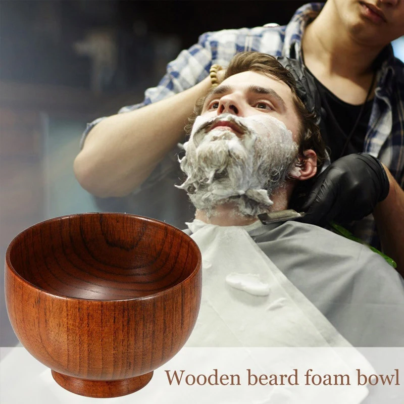 Stainless Steel Beard Shaving Brush Animal Hair Metal Bowl Manual Stirring And Foaming