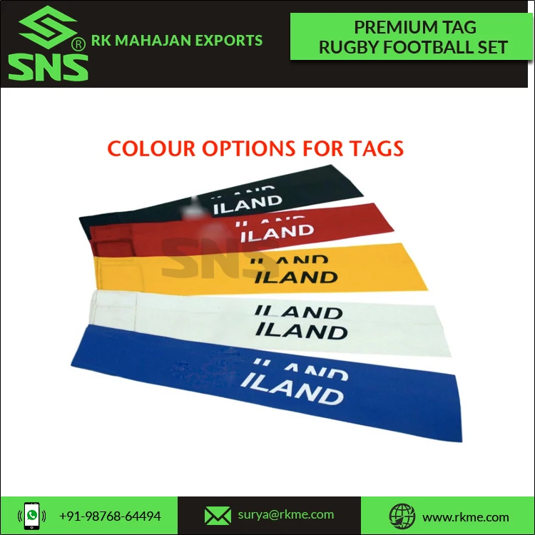 Premium Tag Rugby Football Set Contains 1 Belt and 2 Tags Flags Used By Kids and Adults