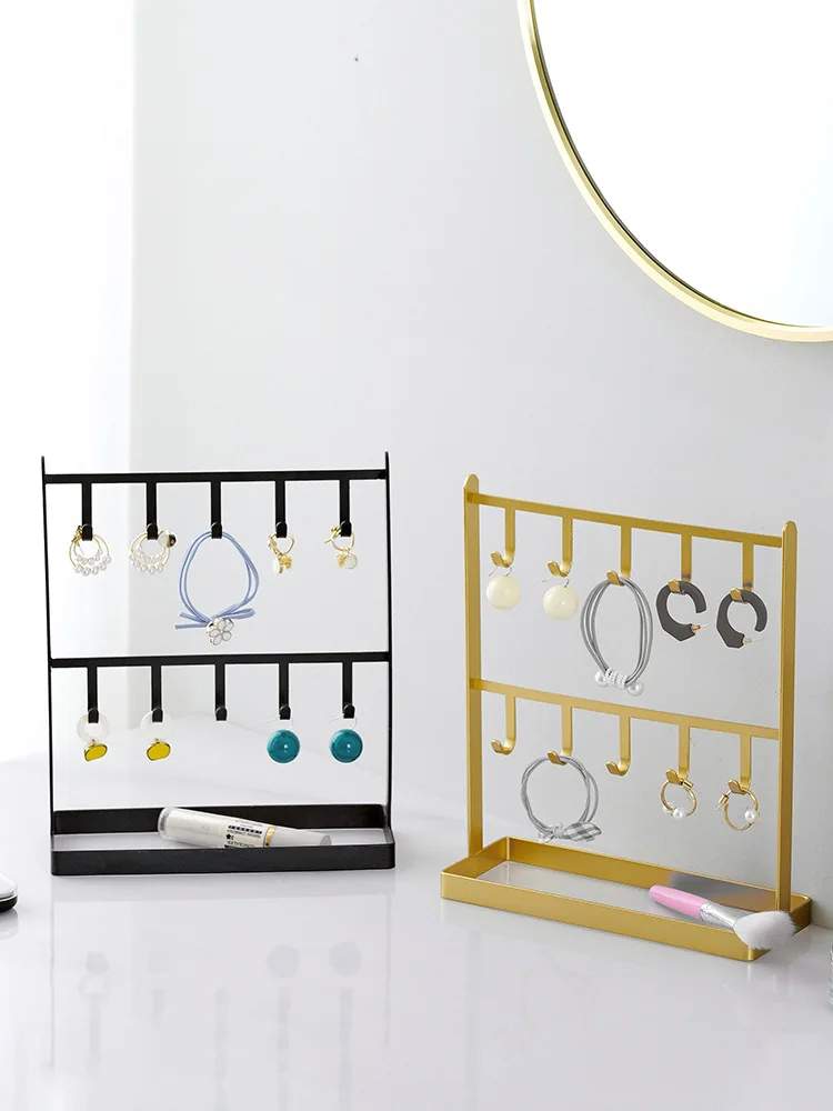 Hanging Earrings Display Stand Jewelry Rack Holder Metal Gold Earring Display Stand for Home and jewelry Shop