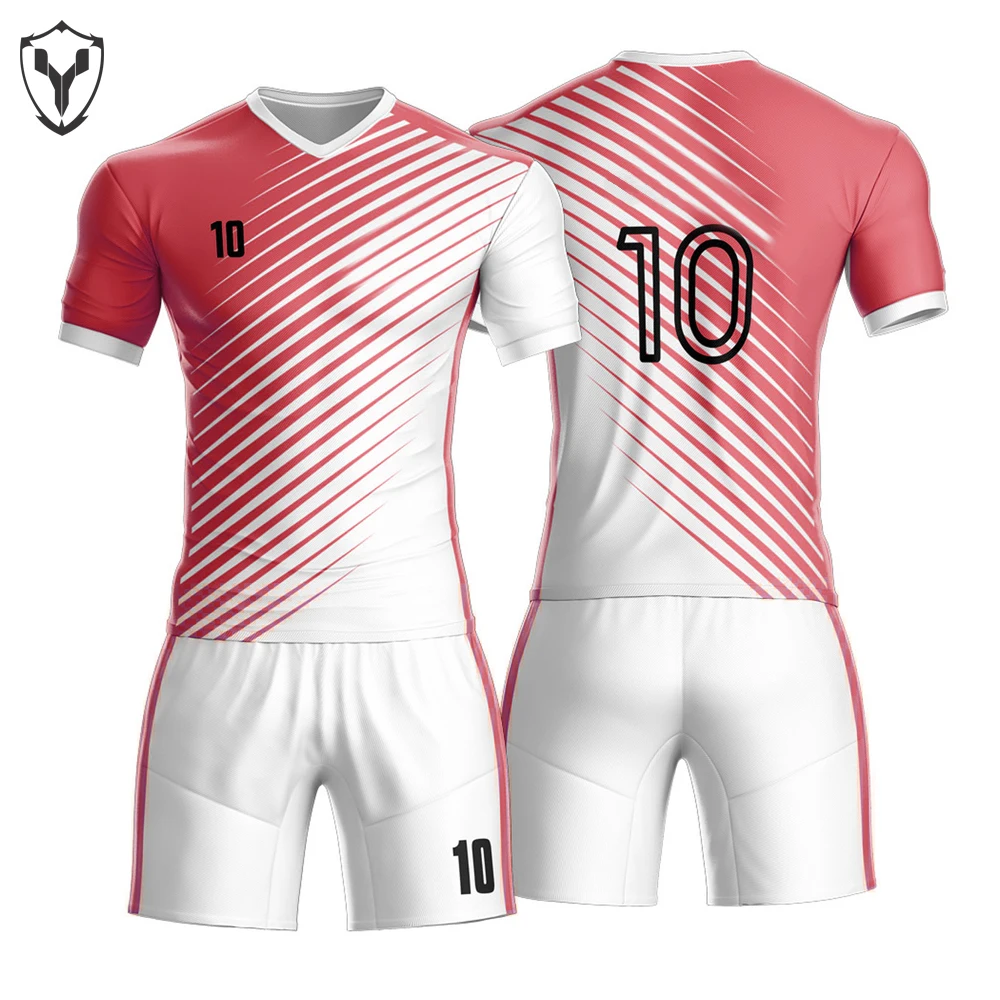 Индивидуальная Сублимация горячая распродажа футбольный дизайн цифровая печать оптовая продажа с завода низкая цена высокое качество Футбольная форма коротким рукавом