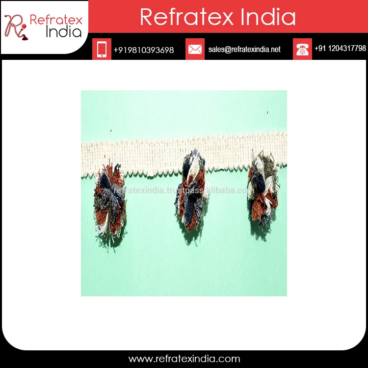 Best Pom Pom Fringe Buy Multi color Tassel Fringe at Wholesale Price