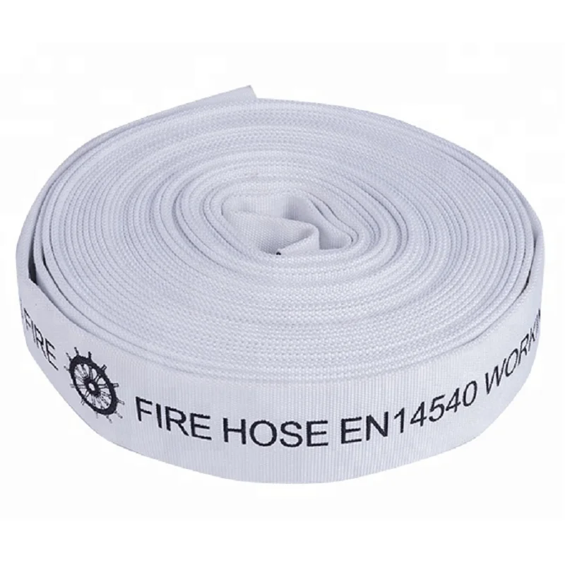China High Quality 15m/25m/30m Length Single jacket fire hose with Polyester and Pvc Material