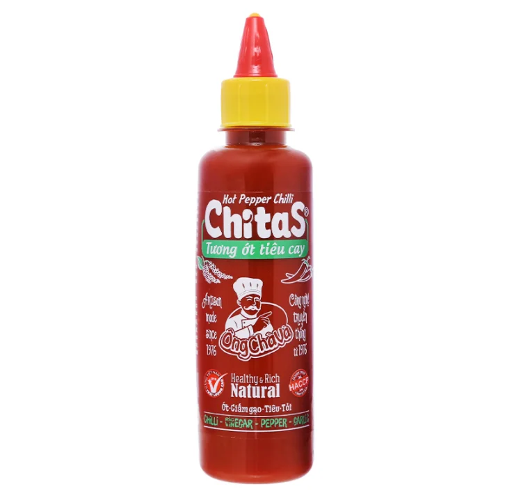 Ong Cha Va Chitas Super Spicy Chili Sauce 270G/ Plastic Chili Sauce Bottle/ Hot Chili Spicy Sauce