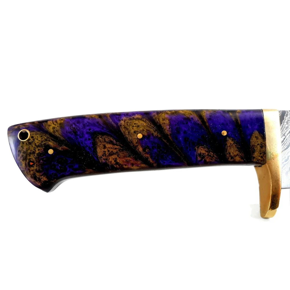 Wholesale Factory Price Custom Handmade Damascus Steel Bowie Knife With Wooden Handle
