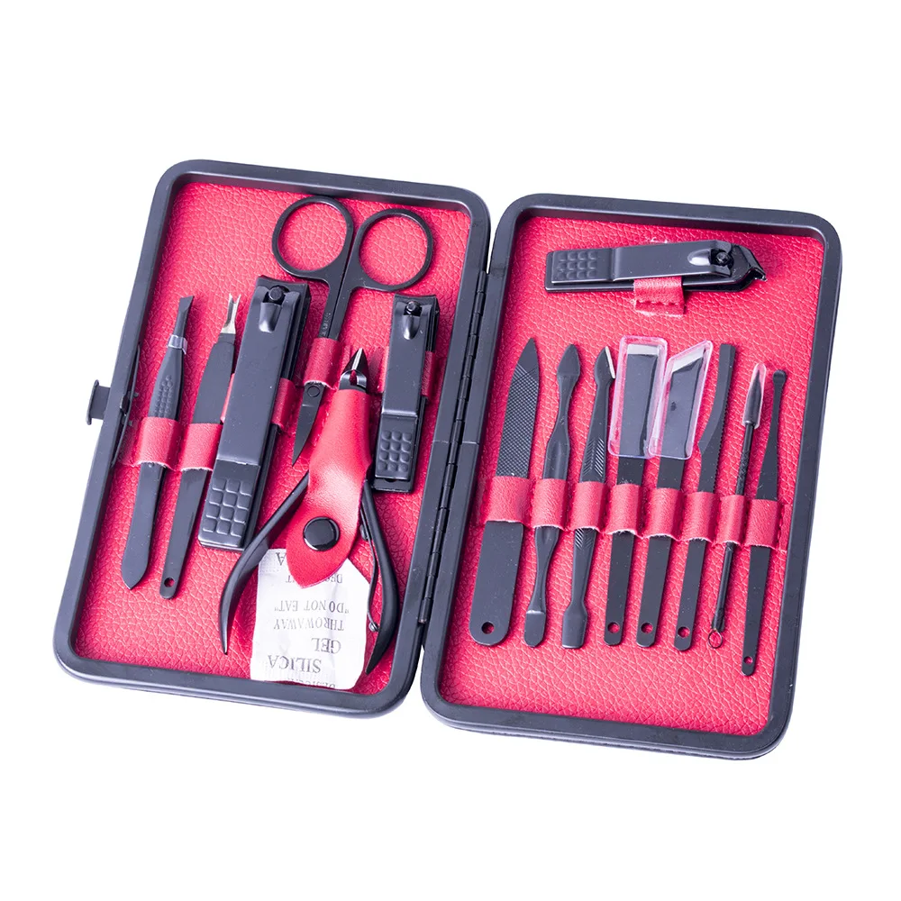 15pcs Professional Manicure Set Pedicure Nail Clipper Cuticle Dead Skin Remover Kit