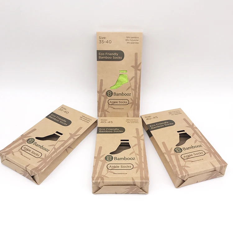 Custom cardboard packages for apparel kraft paper socks packaging boxes