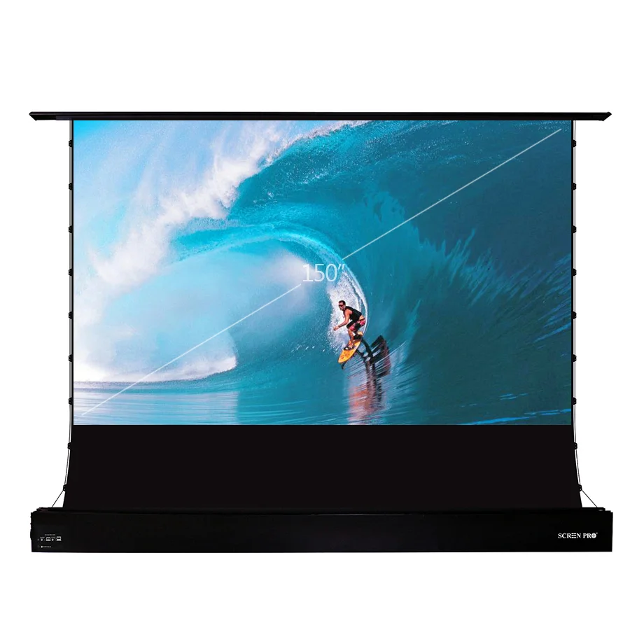 SCREEN PRO 150 inch T-Prism Anti-Light floor rise projector screen alr ultra short throw projector screen for 4k laser projector
