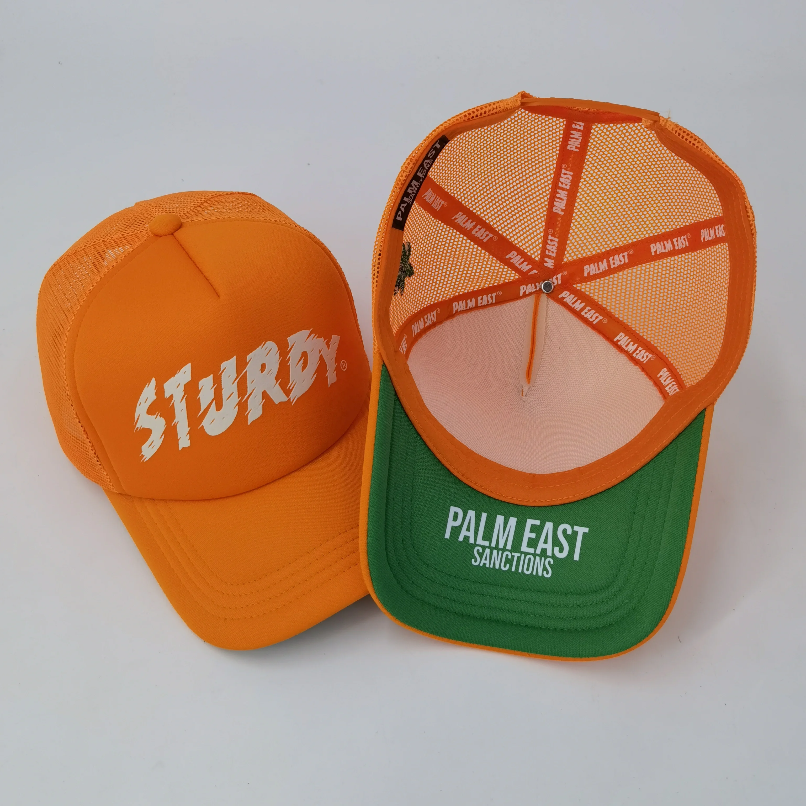 High quality custom mesh foam luminous trucker hat gorras wholesale sports hat factory