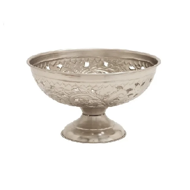 Hammered New Design Round Bowl Copper plated Fruit serving bowl big fruit server bowl and dishes Home And Restaurant