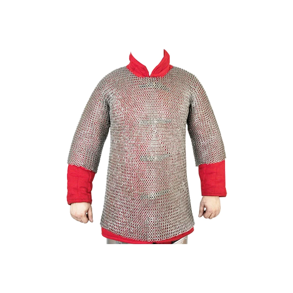 Flat Riveted Solid Ring with Wedge Chainmail Designed Manufacturer Indian Factory