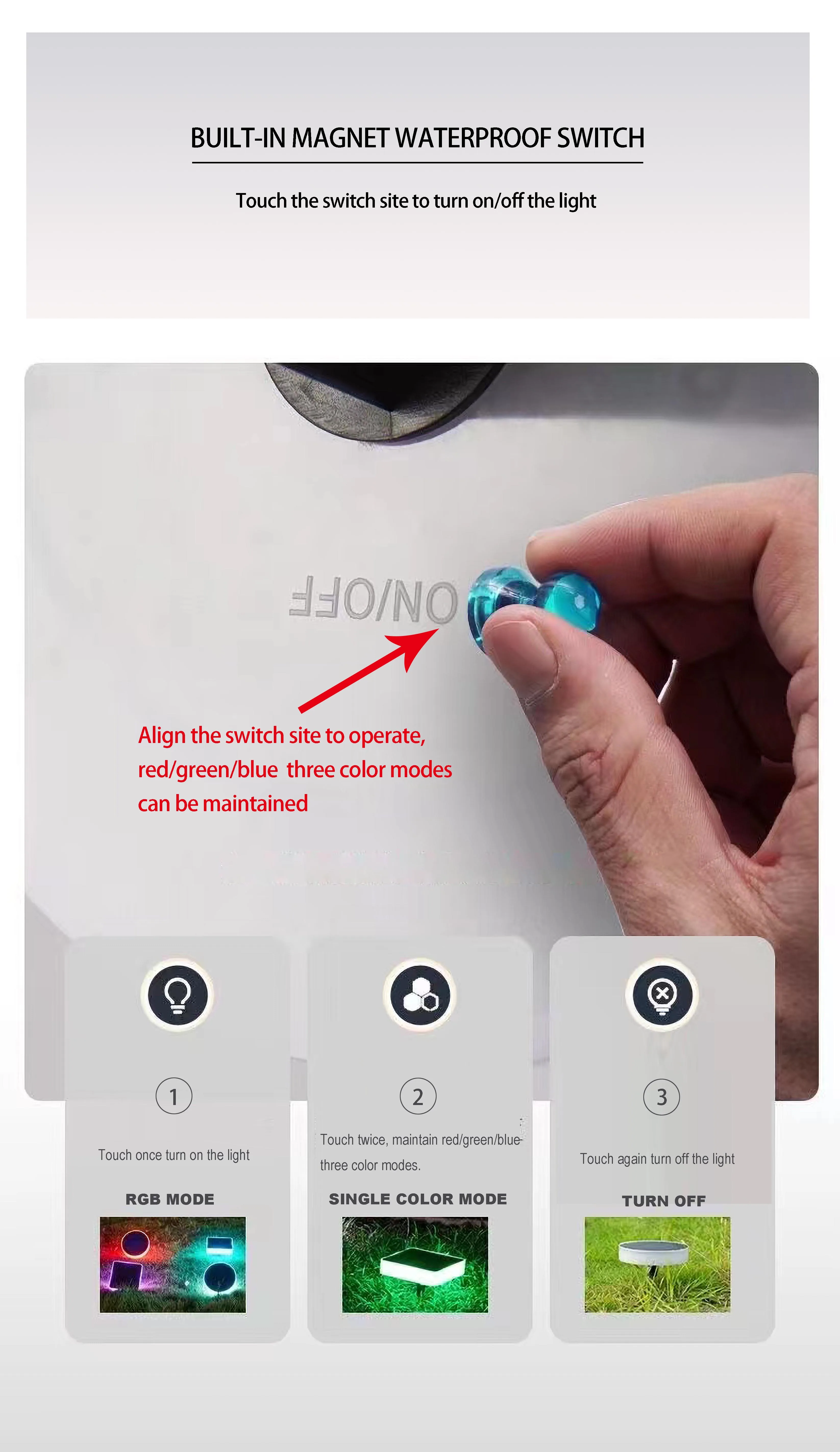 Solar round floor decorative lamp