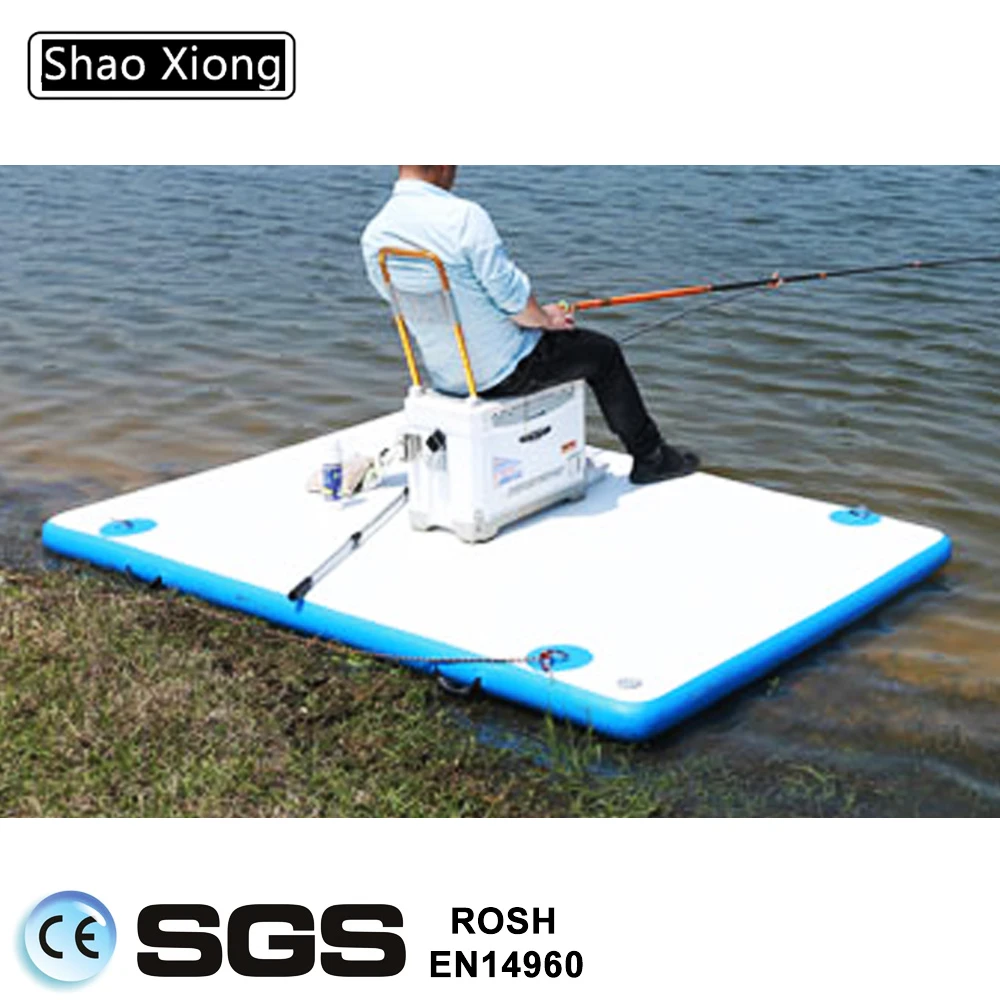 Fishing Magic Carpet Buoy Enhanced Water Floating Pontoon Swim Inflatable Fishing Floating Dock Platform for Sale