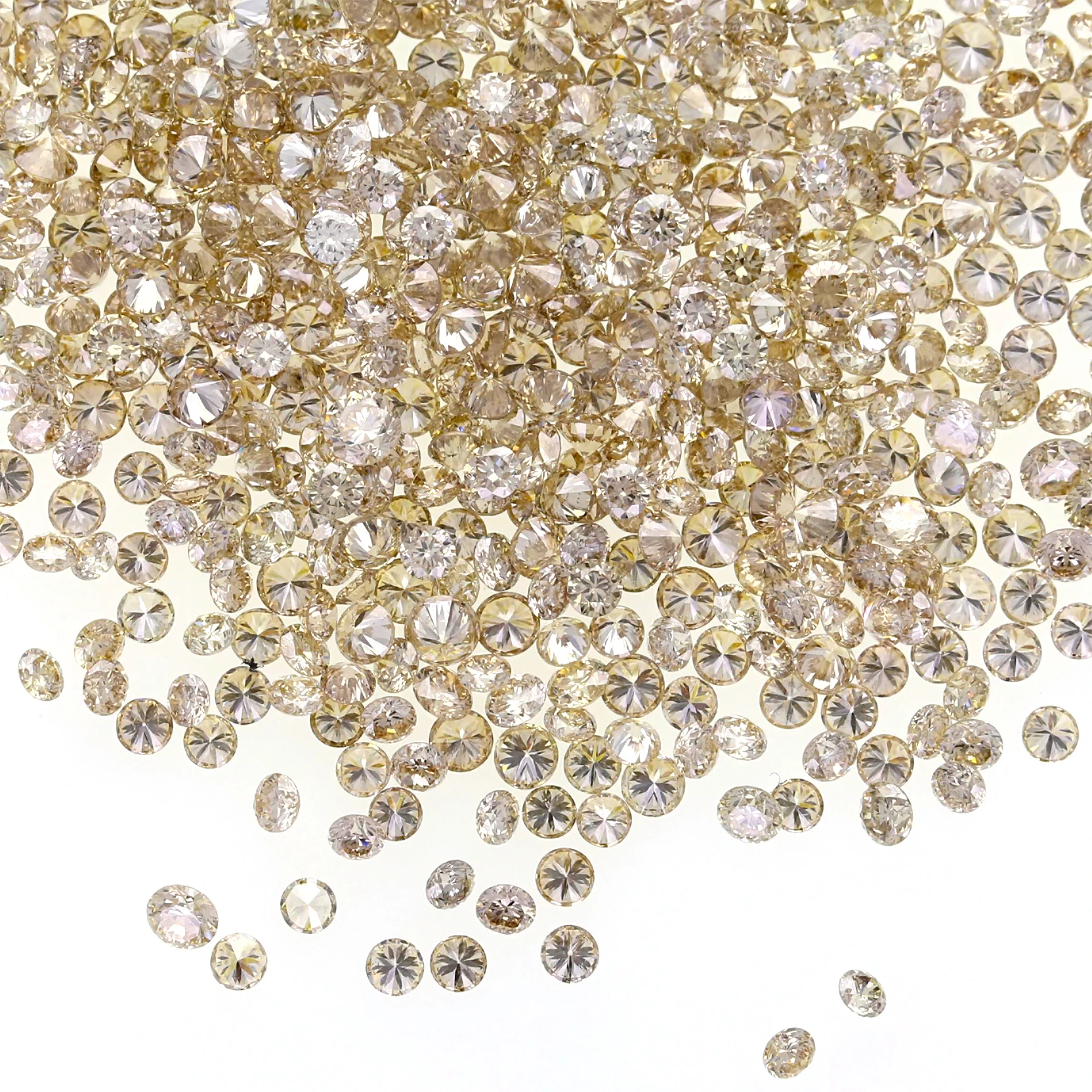C4 C5 TLB 0.7 to 3.3 MM Brown Color Natural Round Cut Diamond Champagne Diamonds