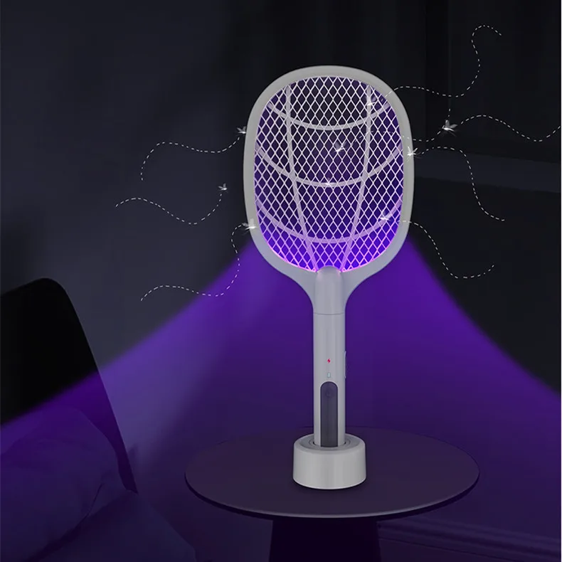LED light USB electric fly swatter Anti Mosquito killer Racket pest control uv lamp for killing mosquitoes