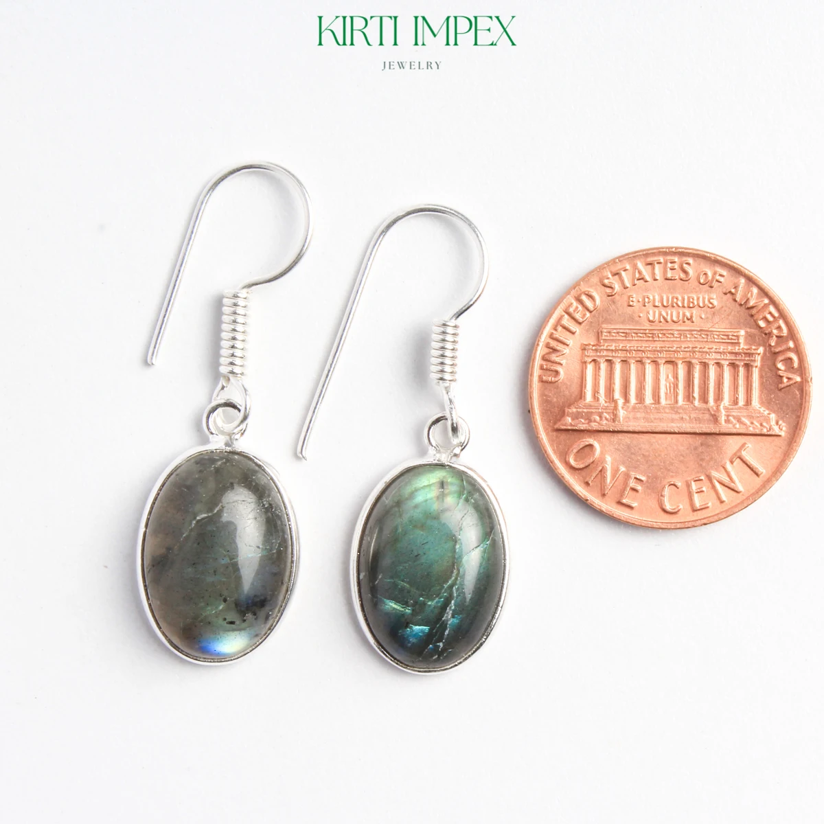 Серебряные серьги с лабрадоритом 14x10 мм экзотические оптовые продажи на eBay Лидер продаж массивные ювелирные изделия в стиле бохо для женщин американские