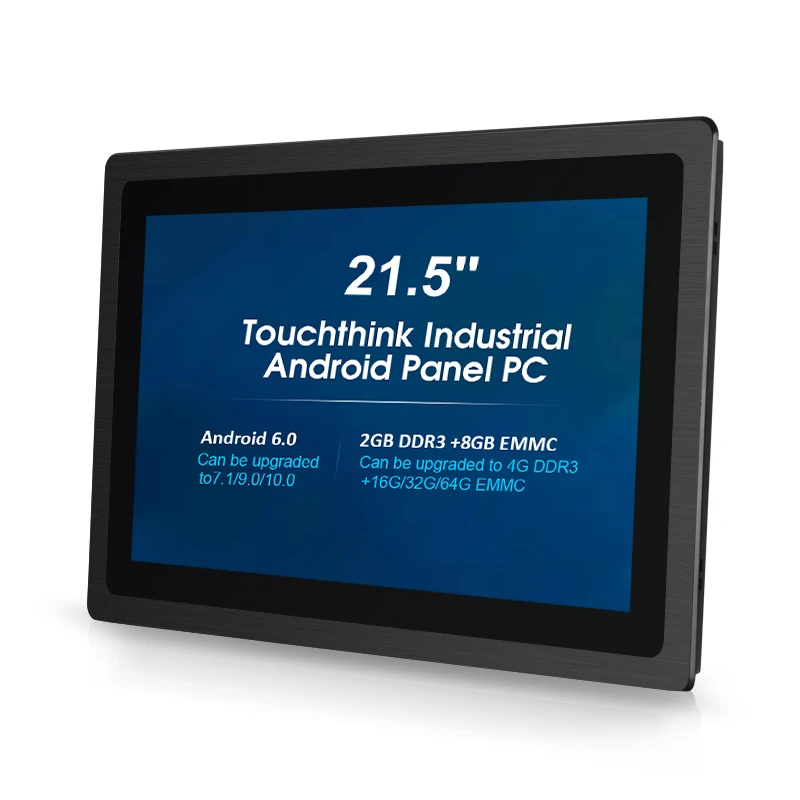 Touchthink 21.5 inch 16:9 1920x1080 resolution capacitive 10 points touch panel pc with rj45 usb lan