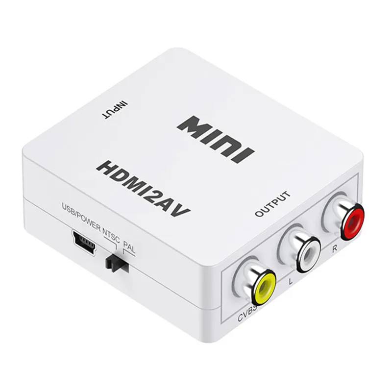 Адаптер-преобразователь HDTV в AV, HD видео преобразователь HDTV в RCA AV/CVSB L/R видео 1080P HDTV 2AV Поддержка NTSC PAL