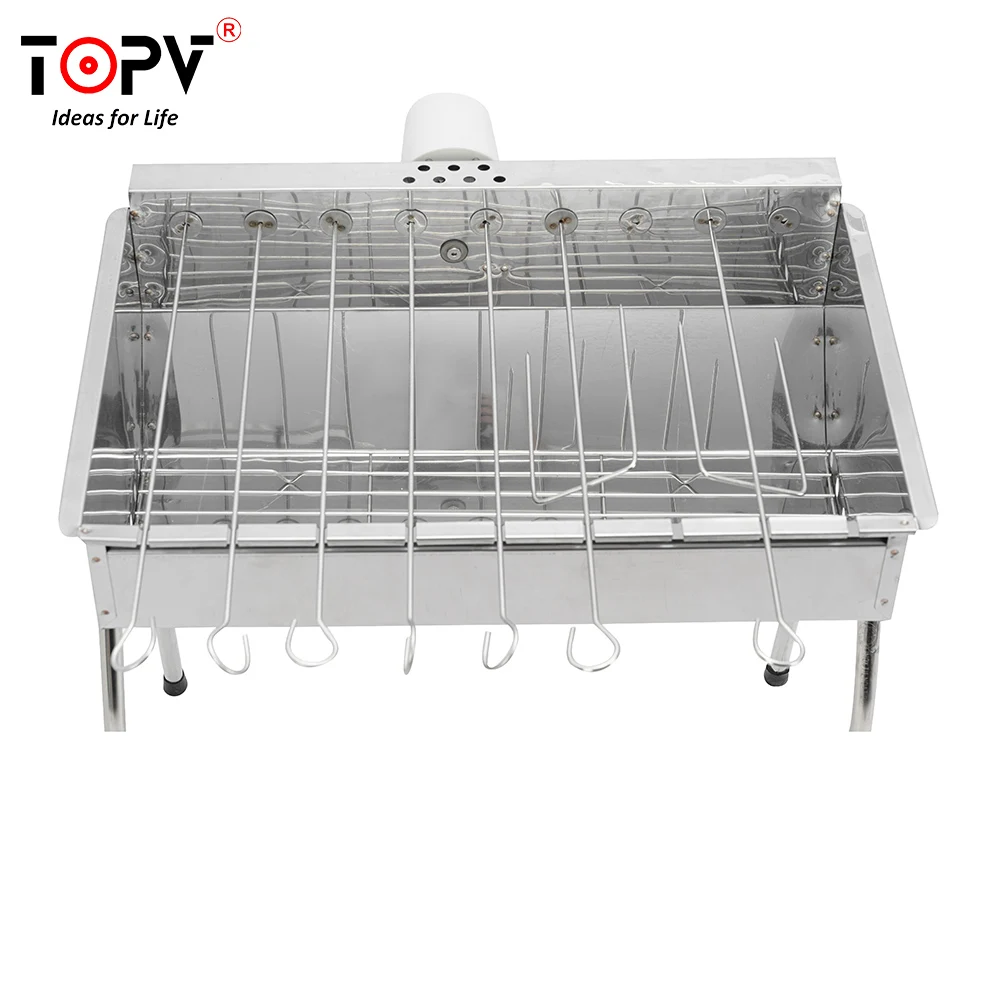 Viet Nam Factory Price Stainless Steel Charcoal Grill Outdoor Grill Charcoal BBQ Grill Light Grey Colour