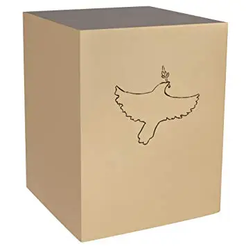 Урна для памятного сундука кремации с изогнутыми Сторонами из латуни металлическая урна похоронного пояса