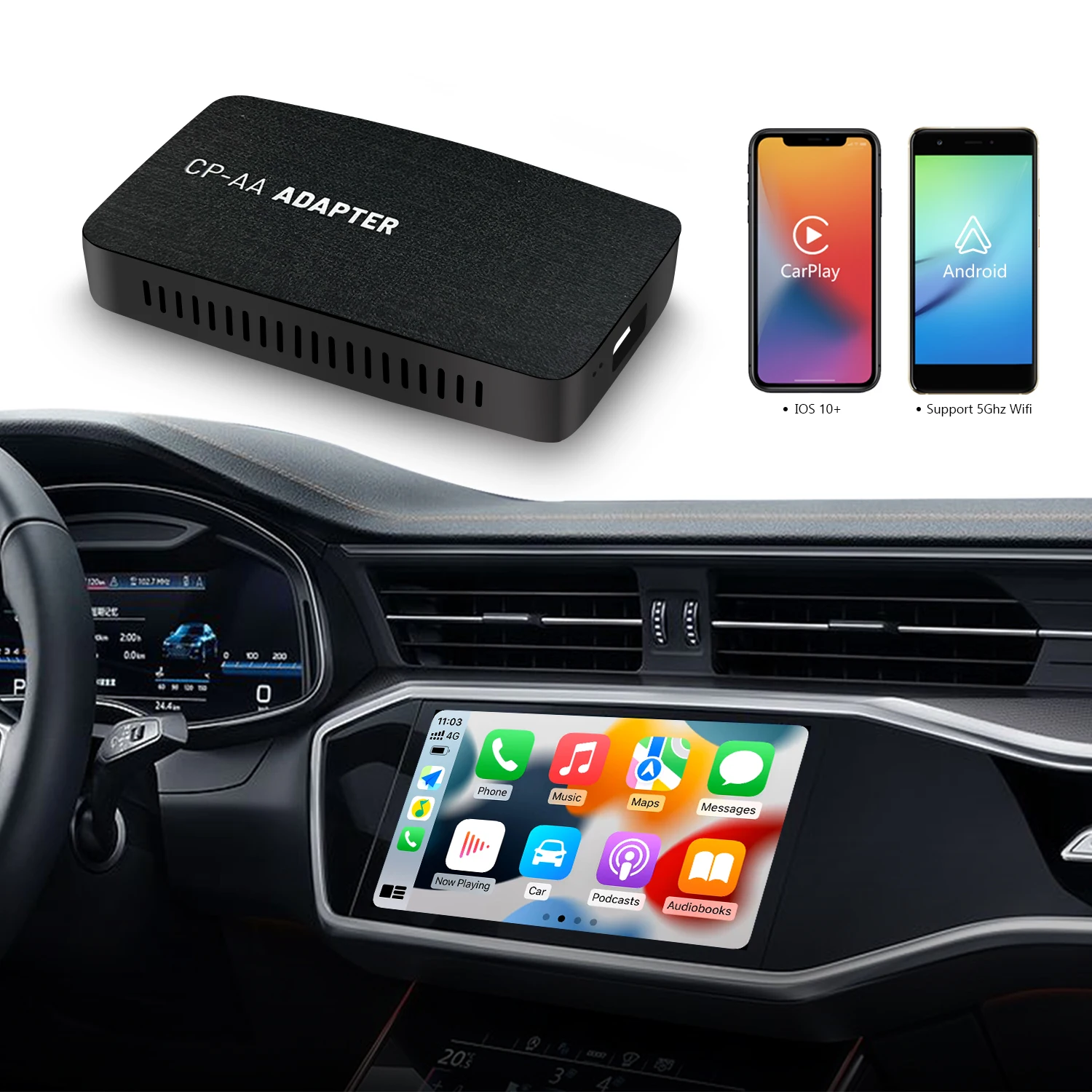 Cartizan Universal Carlinkit Wireless Apple Android CarPlay Dongle Box