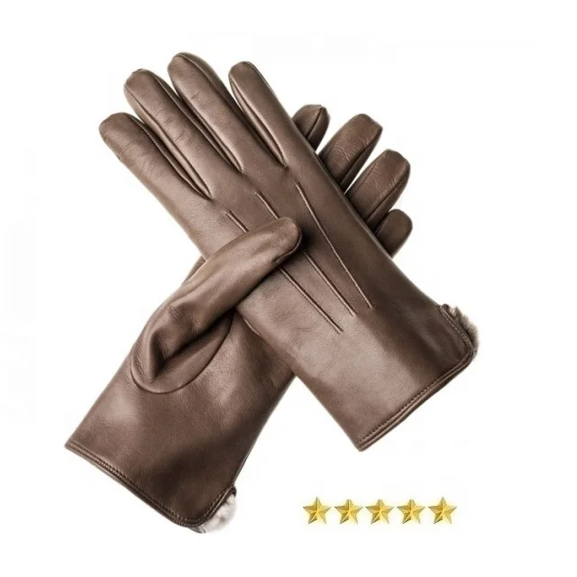 
Fashion Winter Dressing Leather Gloves Fashion Leather Gloves Fur Lining 