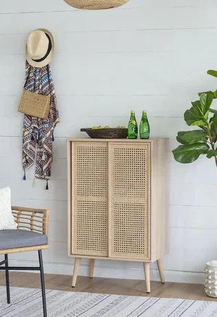 Manufacturer high quality modern design natural rattan wood cabinet living room furniture from Vietnam