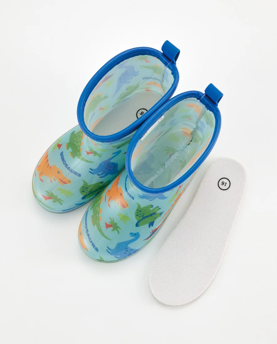 China 16cm waterproof rain gear dinosaur kids rain boots for children