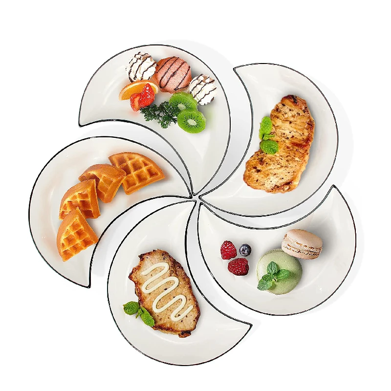 Тарелка для макаронных изделий в форме полумесяца керамические салаты суши макаронные изделия тарелка