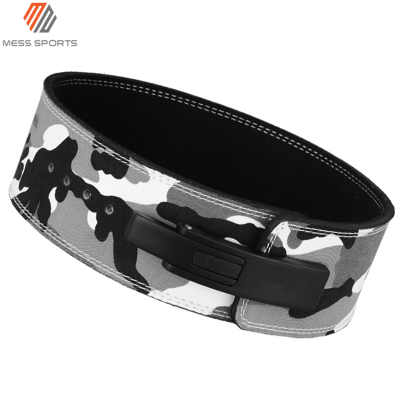 Cheap Men Comfortable Camo Style Powerlifting PU Leather Gym Lever Squat And Dead Lifting Workout Leather Belts