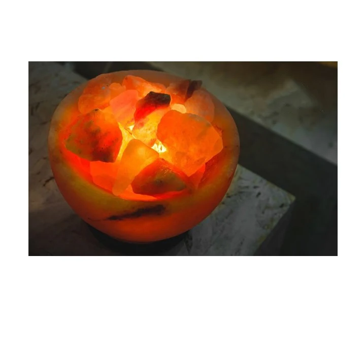 Himalayan Natural Pink Egg Flower Shape Rock Salt Lamp from the foot hills of Himalayan Mountain Range in Pakistan