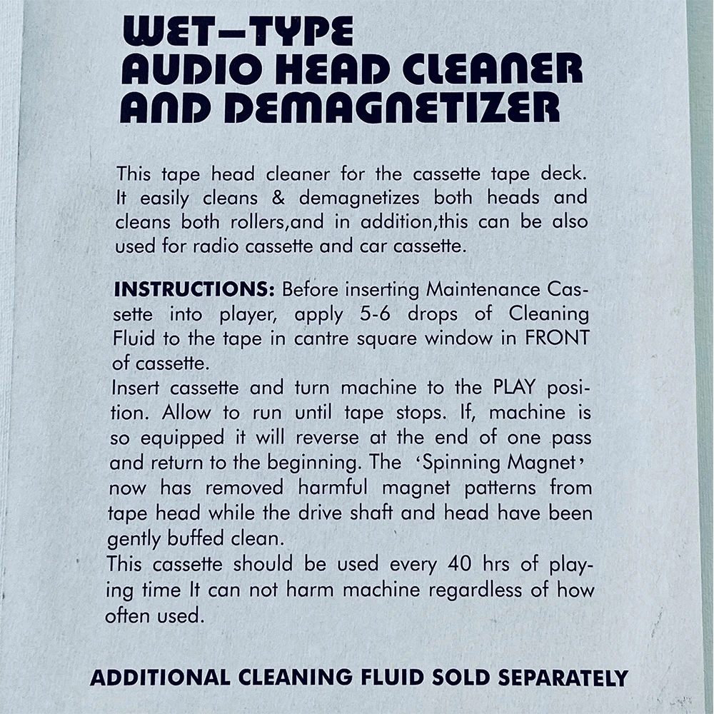 Audio Cleaning Cassette