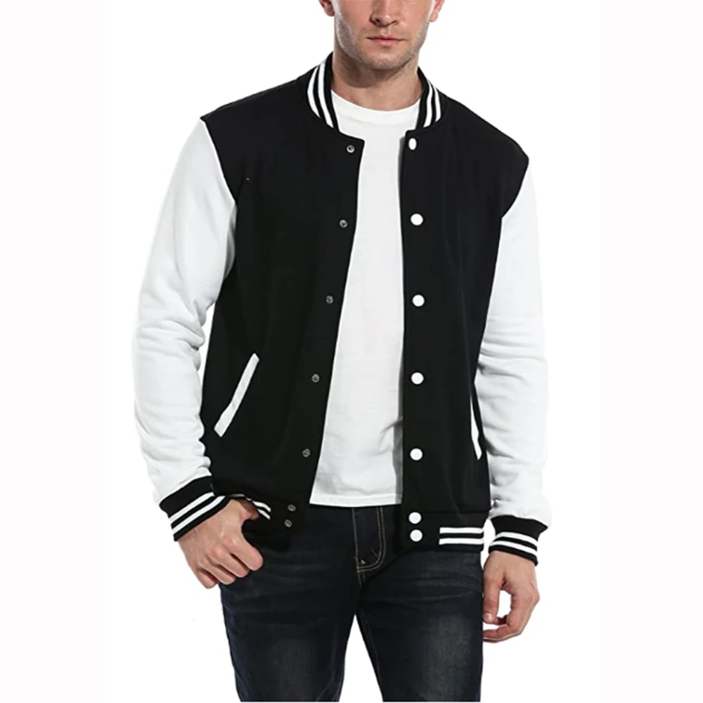 Mens Custom Wholesale Slim Fitting Fashion Baseball/Sports/Letterman/Bomber Buttons Style Varsity Jackets By ZTC