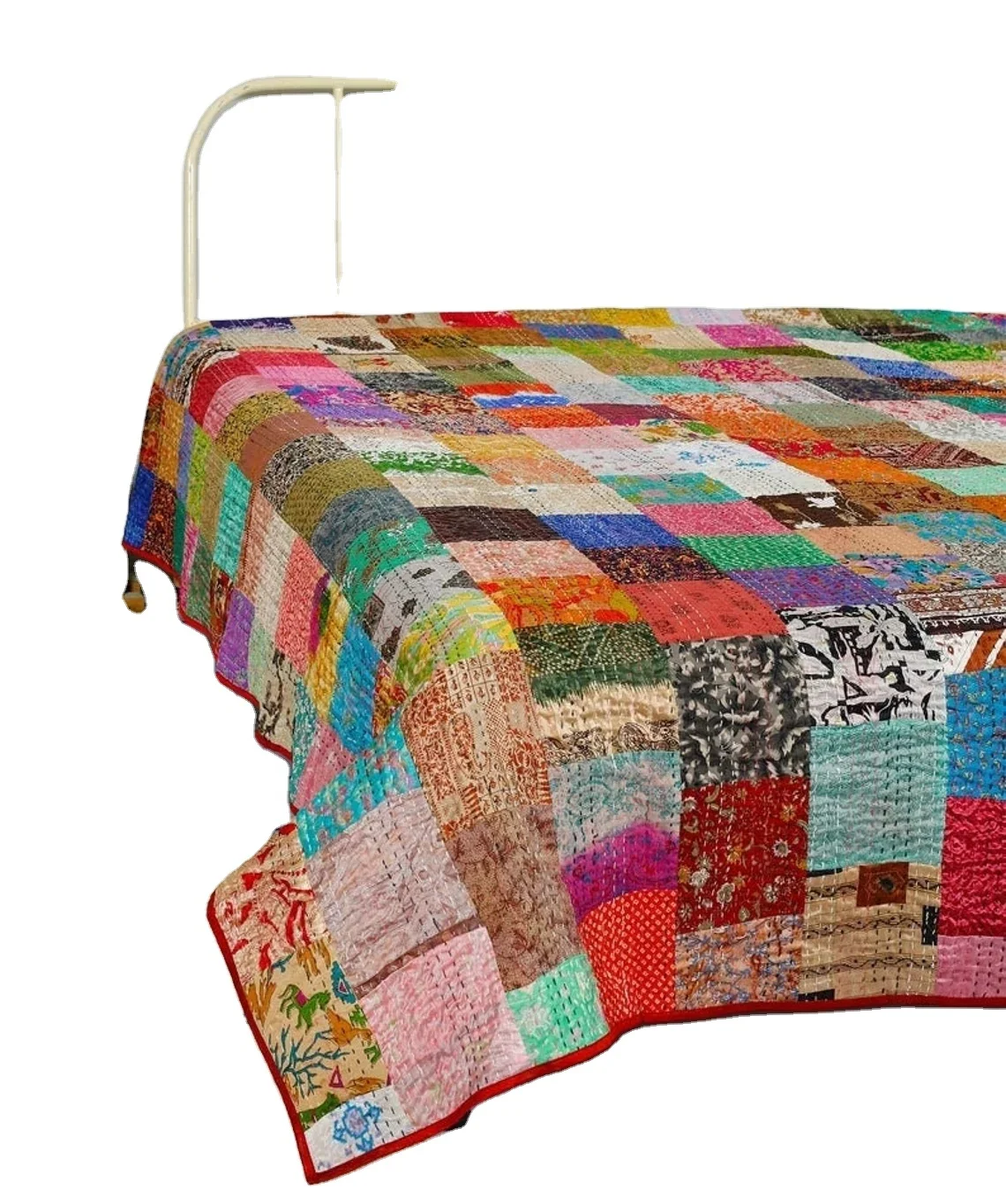 indian handmade modern kantha summer used patchwork quilted bedspreads