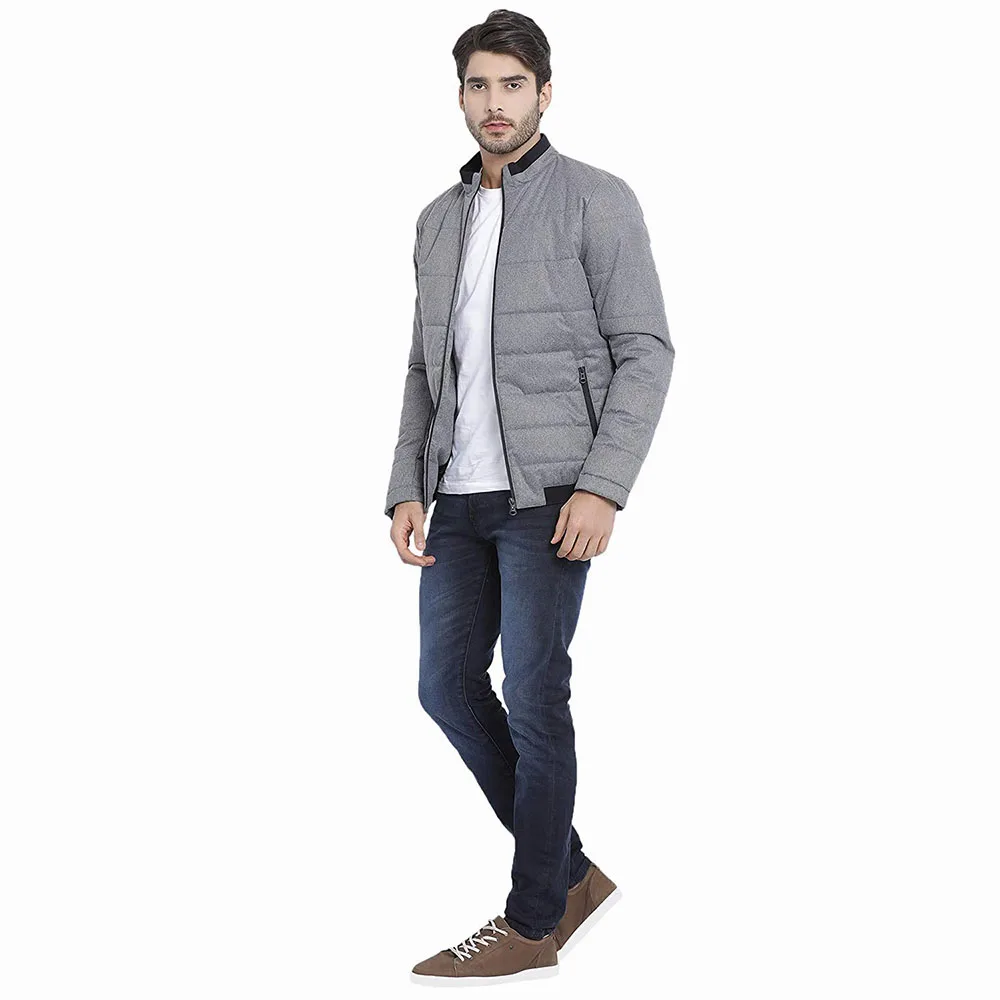 Мужские зимние куртки-пуховики на молнии из нейлоновой ткани производство Пакистан