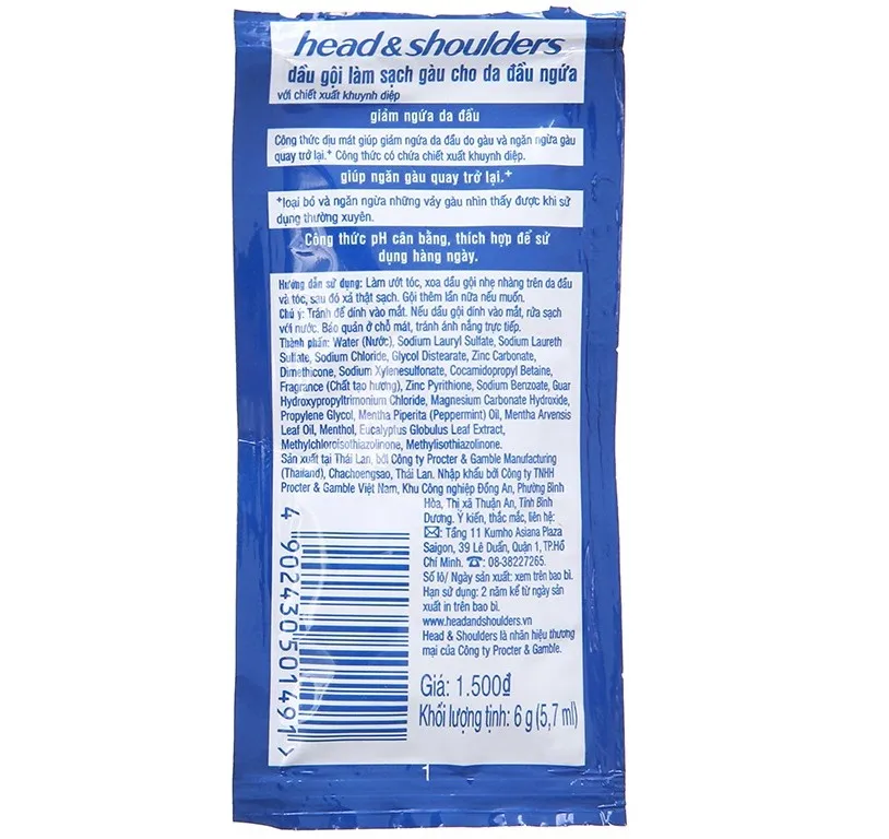 Лидер продаж Шампунь против перхоти на голове и плечах-зуд для кожи головы 6 г 12x60