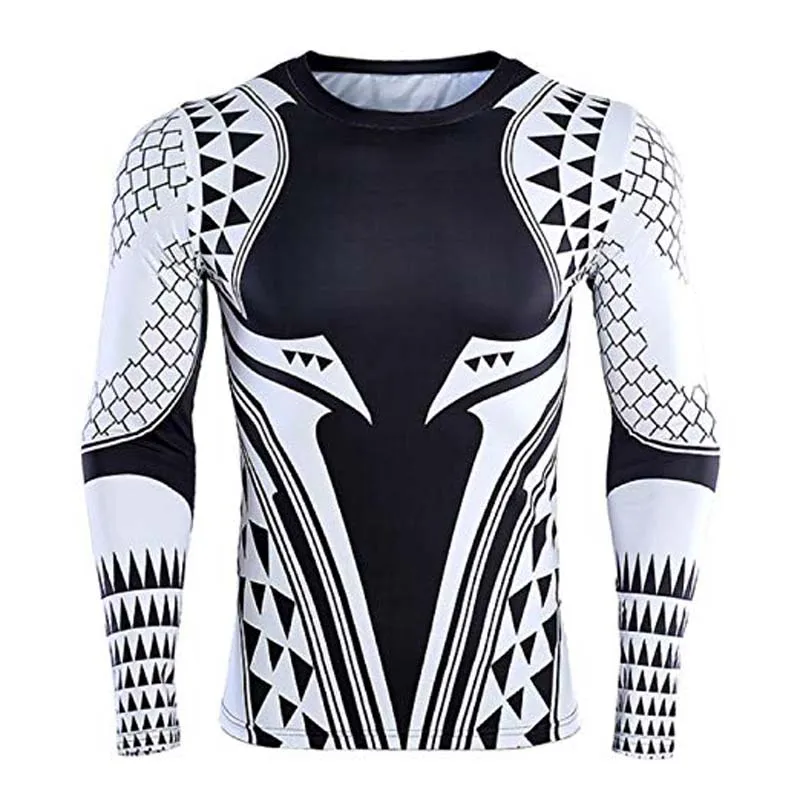 Rash Guard Polyester Jiu Jitsu Rashguard Custom Color Long Sleeves MMA Rash Guard Men